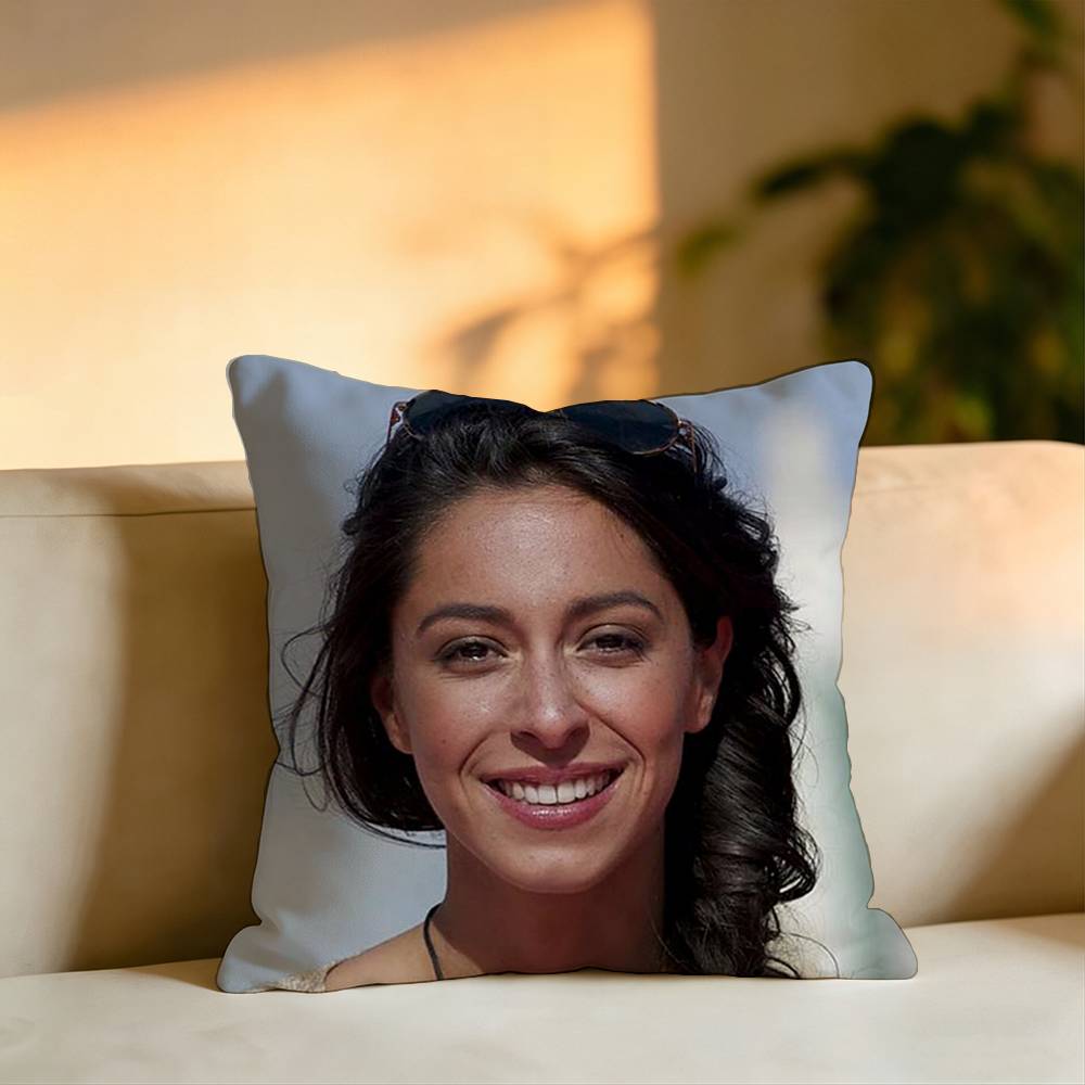 Popular Actress Oona Chaplin Square DoubleSided printed Pillow Case Bedroom Bedside Pillow Sofa Cushion Cover