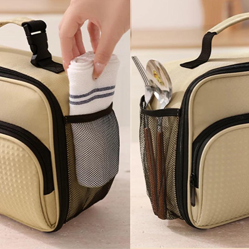 Insulated Lunch Bag, Easy To Carry Handle, Suitable for Family Outdoor Gatherings and School Students' Use