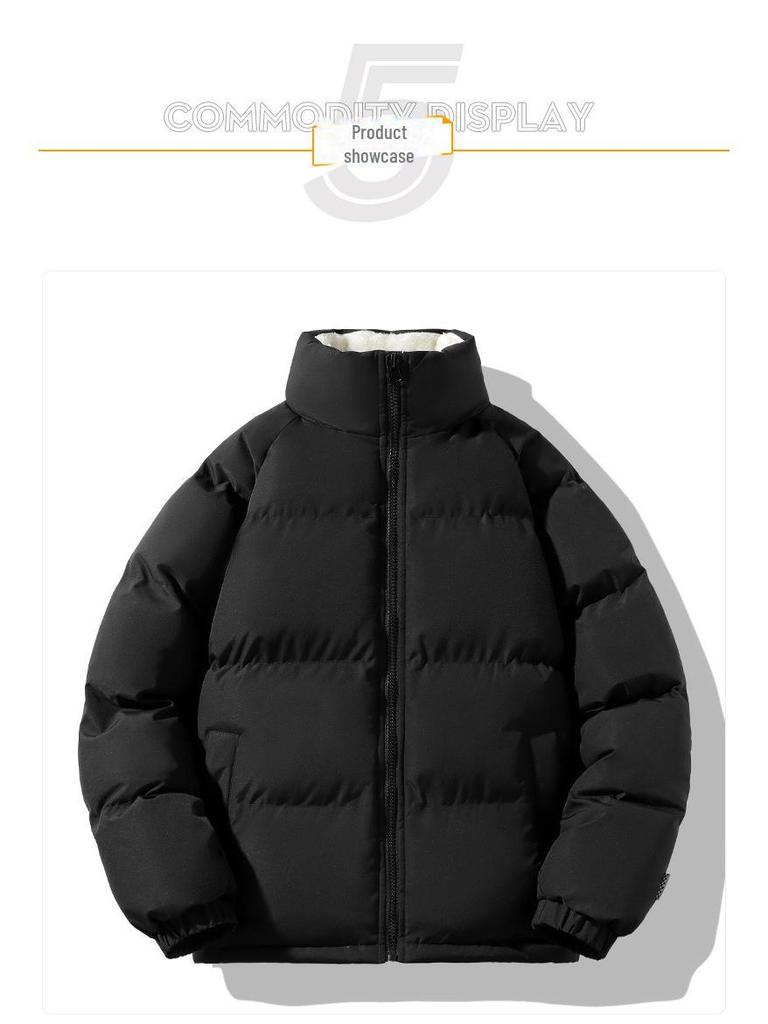 Herren Winter Lammfleecejacke - Locker, Verdickt, Plus Samt, Warmer Baumwollmantel für Paare