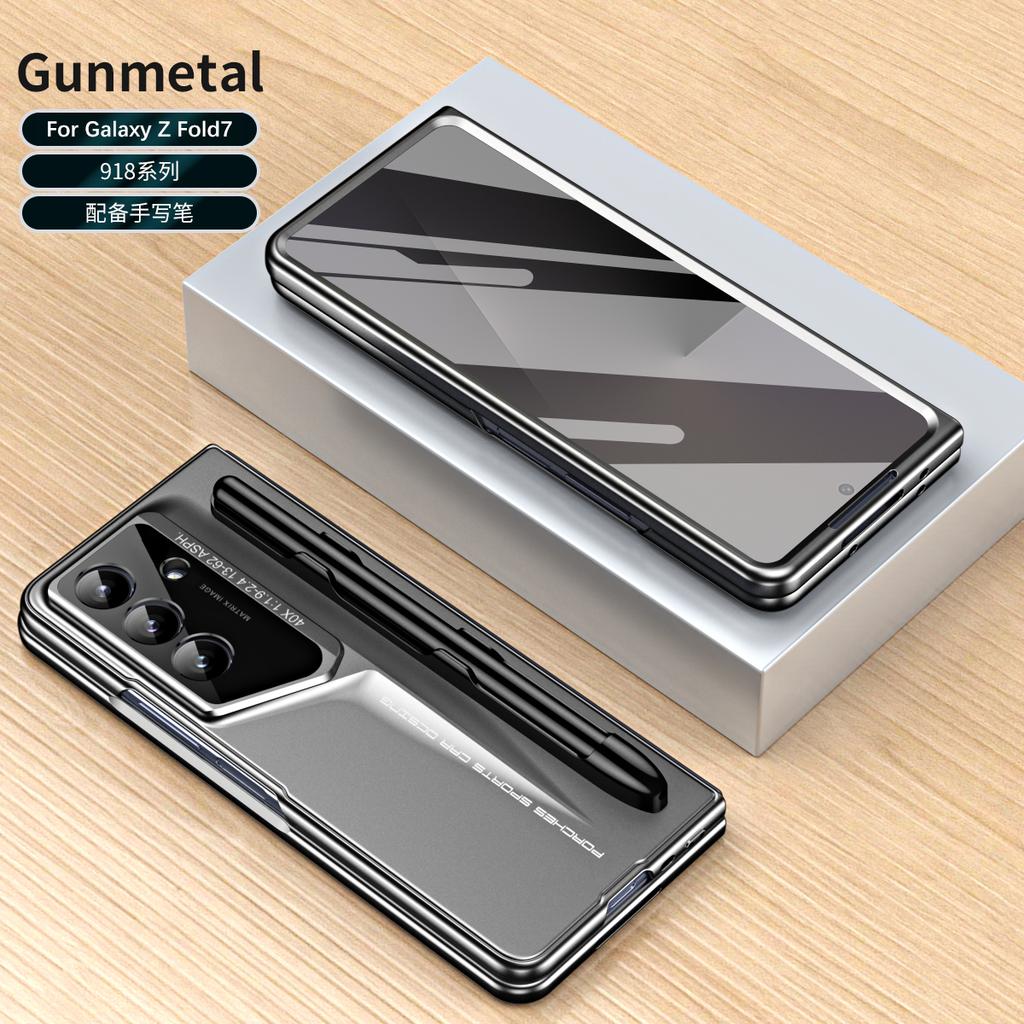 For Samsung Galaxy Z Fold 8 7 6 5 4 Hinge Pen Slot Case Armor Shockproof 360 Full Screen Protector Tempered Glass Folding Cover