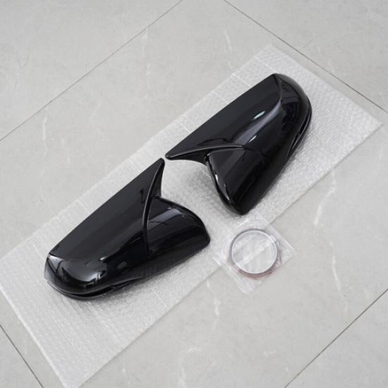 Gloss Black For Honda CRV CR-V 2017-2020 OX Horn Side Rearview Mirror Covers Cap