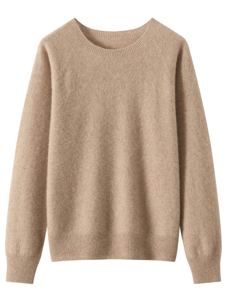 Autumn Winter Cashmere Knit Base Layer: Soft, Comfortable, Versatile Solid Color Pullover
