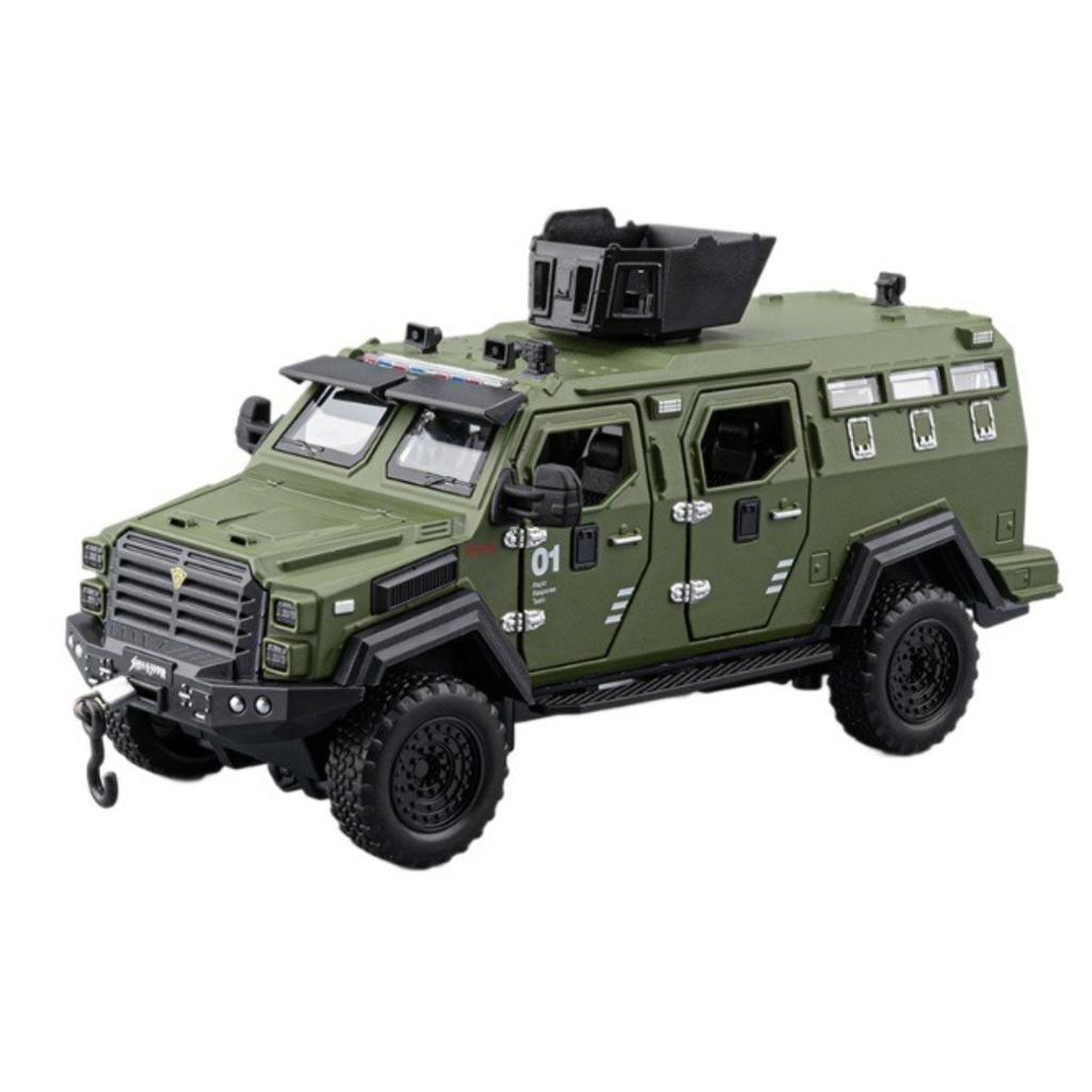 Modellino Auto Giocattolo in Lega pressofusa Veicolo Corazzato Tigre dai Denti di Spada 1/32 Suono e Luci Giocattolo per Bambini Collezionabili Regalo di Compleanno