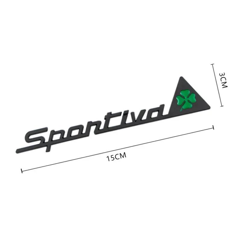 IXNT2 Metal Car Side Window Sticker Accessories for Alfa Romeo Alfa Romeo 159 156 147 4C Giulia Stelvio Giulietta Mito SPORTIVA Logo