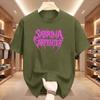 Sängerin Sabrina Carpenter Musik Y2k T-Shirt Unisex Unisex Vintage Mode Hochwertiges T-Shirt Oversized Baumwolle Rosa Logo T-Shirts Geschenke