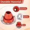 Tent Stove Jack Kit, Silicone High Temp Flexible Roof Jack Pipe Boot Metal Roofing Pipe Flashing, Tent Roof Stove Jack Kit for Bell Tent,Yurt,Wood