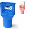 Square Cup Holder Expander for Car, Milk Crate Cup Holder, Anti-Slip Large Drink Stabilizer, Universal Vehicle Spill Proof Organizer for Truck SUV