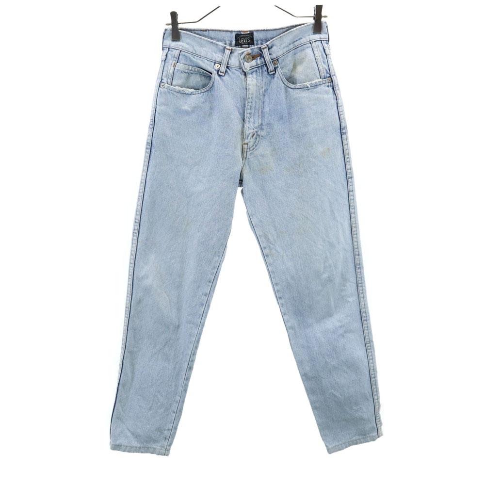 

Levi s 80s Black Patch Big E Silver Tab Tapered denim pants jeans Women Used