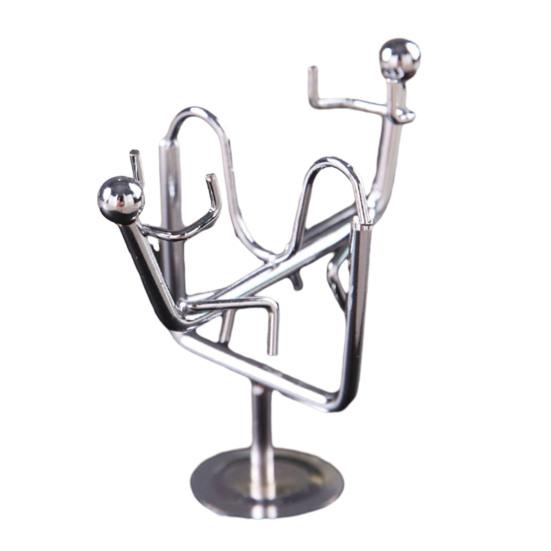 Mini Balancing Iron Men Toy Helicopter Weightlifter Horizontal Bar Guitar Man Physics Balance Toy Tumbler Kinetic Art Decompressive Desk Toy Home