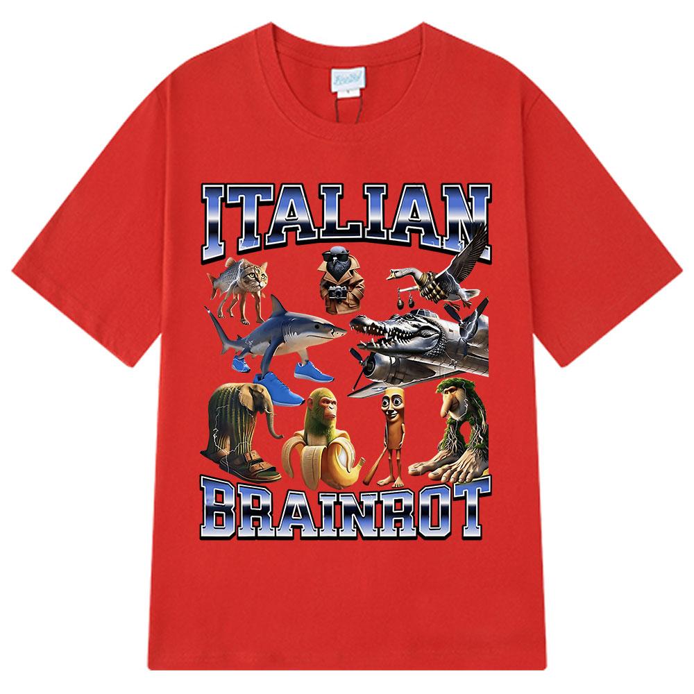 Italian Brainrot Funny Meme T-shirt Tralalero Tralala Tung Tung Tung Sahur Bombardiro Crocodilo Brr Brr Patapim Men Women Tshirt
