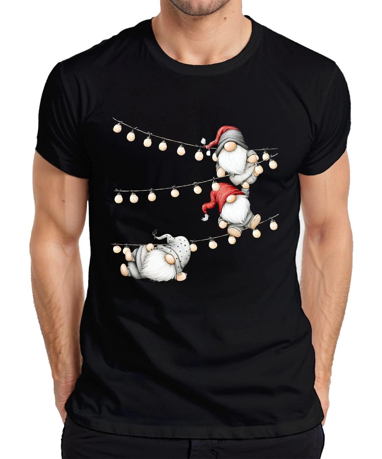 Weihnachtswichtel Gnome Lichterkette Weihnachten Geschenk Skandinavisch Herren T XS