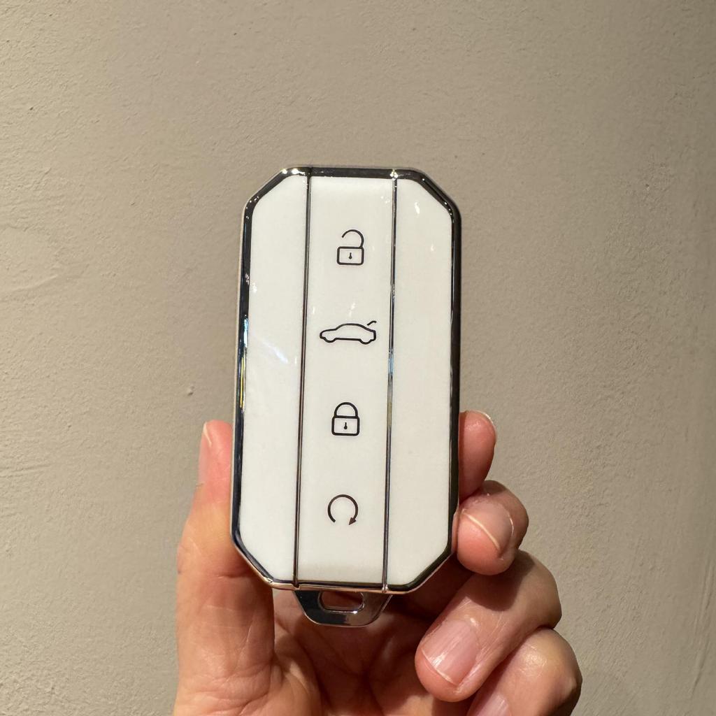 Full Coverage Silver Edge Protective Key Shell for Chery Omoda/Jaecoo, Fits 25 Models
