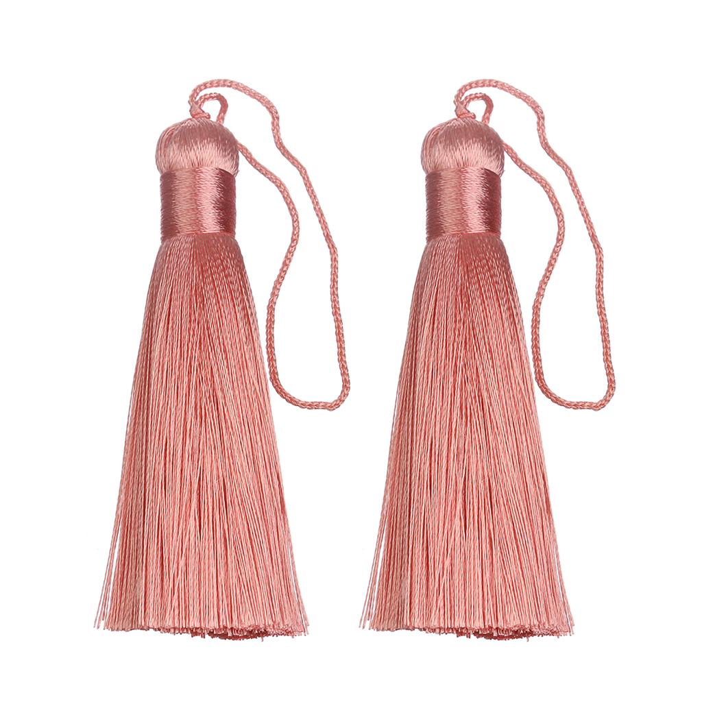 6pcs 82mm Silk Tassel Fringe Hanging Rope Long Line Tassel For Jewelry Making DIY Crafts Clothing Earring Key Chain Decoration