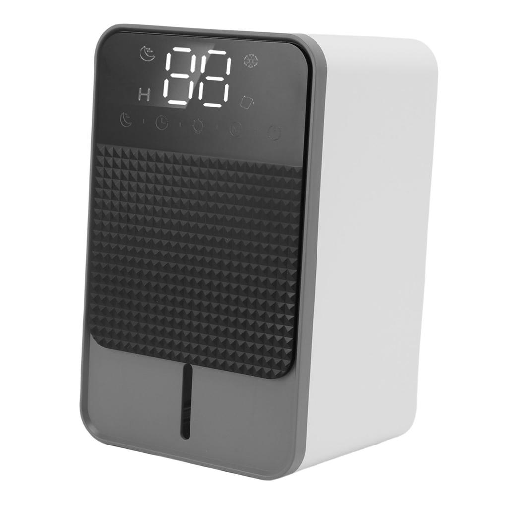 Mały osuszacz 1200 ml z wyświetlaczem cyfrowym, funkcją odszraniania, timerem, alarmem pełnego zbiornika wody, automatycznym wyłączaniem, 7-kolorowym oświetleniem ambientowym