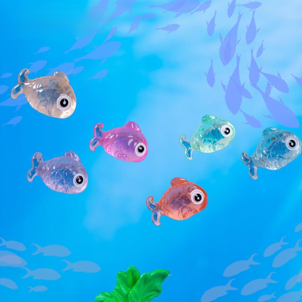 Vibrant Glowing Fish Resin Ornament Cartoon Style For Desktop And Terrarium Decor