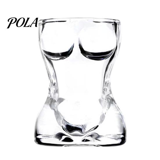 Weinglas, Körperkunst-Tasse, Transparentes dickwandiges Weinglas, für Party Whiskey Wodka Bier und Wein white