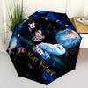 1pc Harry Potter, Hogwarts Express Automatic Folding Umbrella - Compact 8-Rib Design, Durable Plastic & Iron1261L