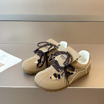 Design gevoel retro flip luipaardprint Duitse trainingsschoenen dames 2024 nieuwe mode veelzijdig casual sport Forrest Gump schoenen tij
