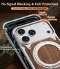 Oatsbasf Solid Wooden Phone Case for IPhone 17 16 Pro/Pro Max with Ring Stand 360° Rotation Magnetic Shockproof Protective Cover