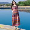 Bohemian Chiffon Midi Dress - Women's Plus Size, Slimming, Loose Fit, Summer Vacation Style (2026)