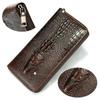 Long Wallet, Leather Alligator Pattern Business Multi-card Clutch Bag First Layer Cowhide Wallet Male