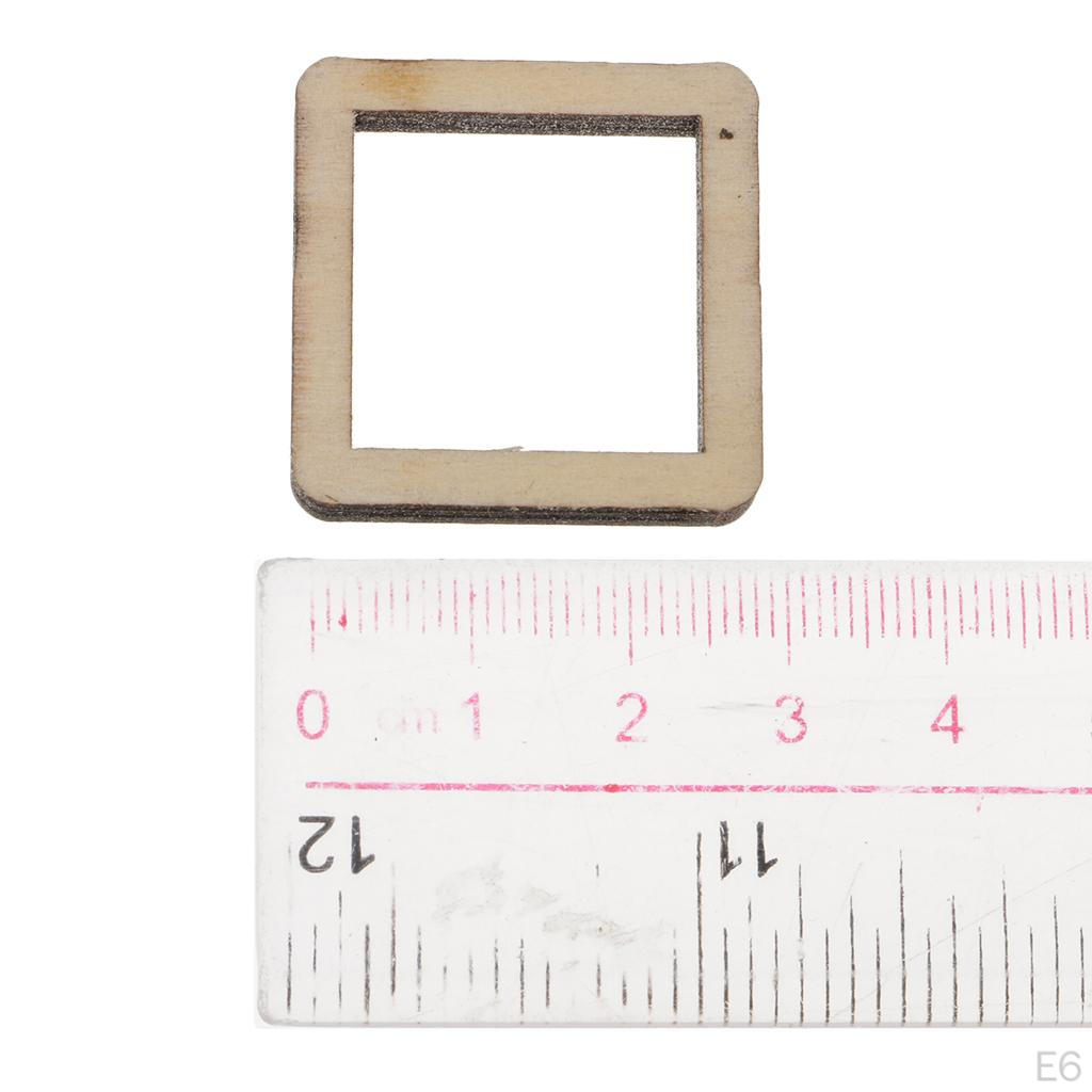 Auswahl 3cm / 5cm 10cm Unfertiger Hohlquadrat aus Holz