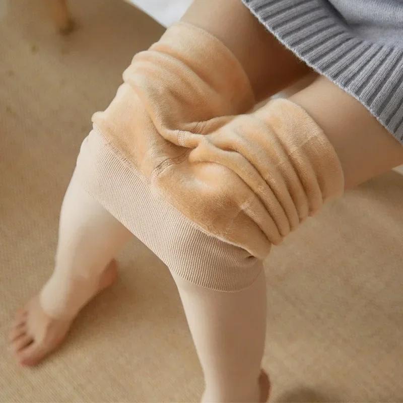 Pantyhose Women Winter Translucent Fleece Warm Leggings Push Up Elasticity Thermal Stockings Woman Velvet Slim Thicken Tights