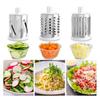 Feliator Manual 3-in-1 Ayawaska Slicer, 3 Interchangeable Stainless Steel Blades, Non-Slip Suction Base, Red Kitchen Tool