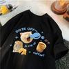 Trendy Pure Cotton Girls' T-shirt - Instagram Style, Couple's Look, Summer Loose Fit, American Half Sleeve, Versatile Women's Top