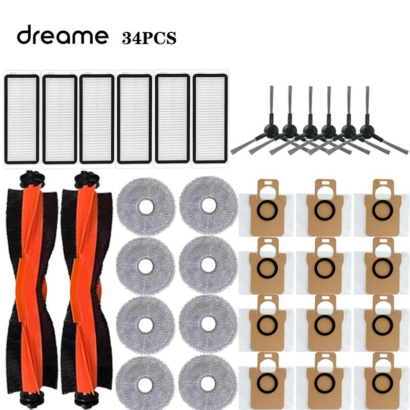Dreame Bot L30 Ultra L20 Ultra Robot Vacuum Spare Parts Consumables Main Side Brush Hepa Filter Mop Cloth Dust Bag Accessories