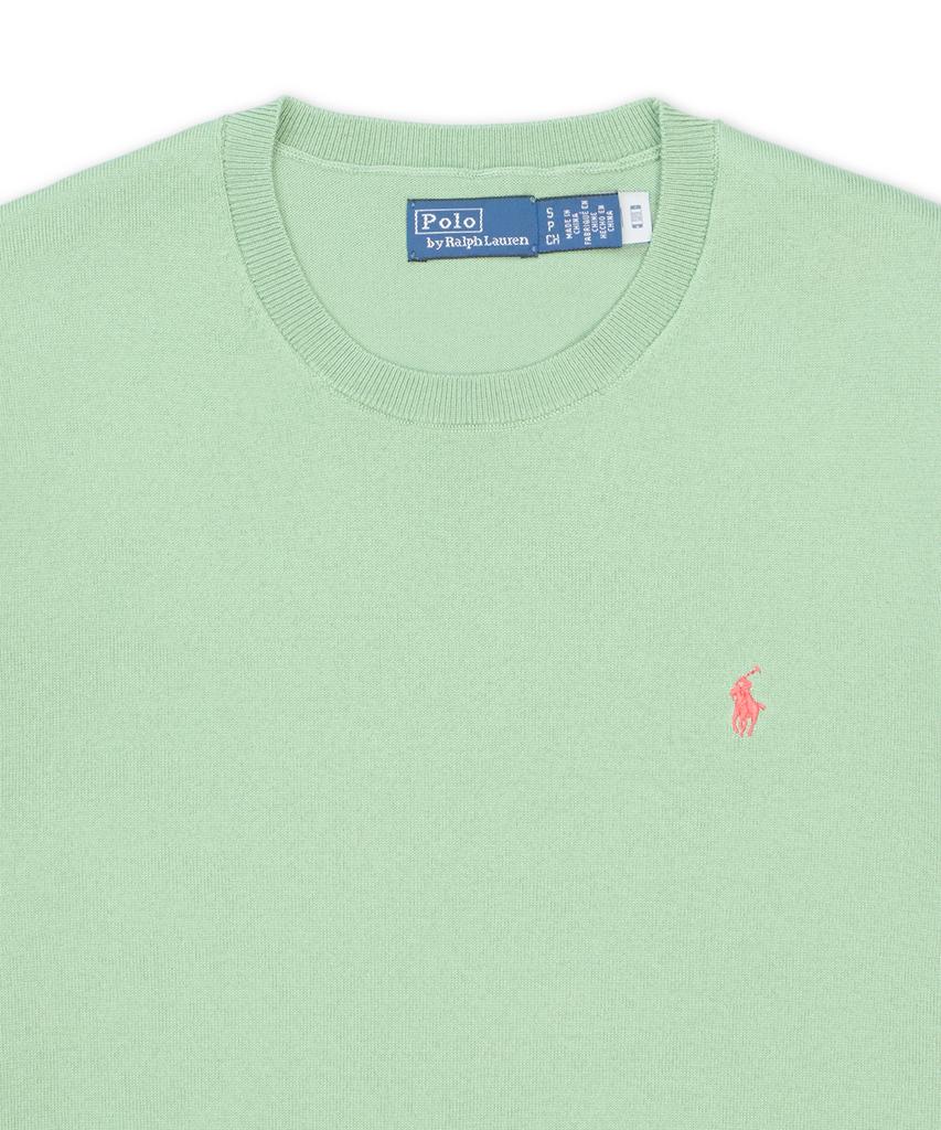 POLO RALPH LAUREN Cotton Blend Short Sleeve Sweater - Medium Green
