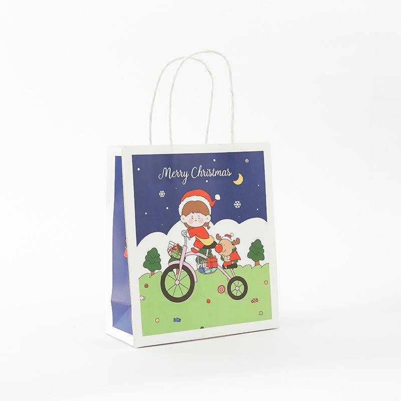

Little Girl s Cute Christmas Cartoon Tote & Gift Bag BLPD01