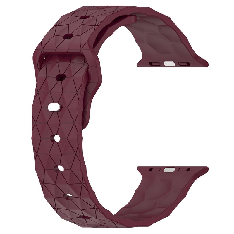 

football pattern strap for Apple watch ultra 2 band 49mm 44mm 40mm 45mm 46 41mm Silicone bracelet iWatch series 9 8 7 6 5 se 10 S10-46 42 44 45 49mm вино красного