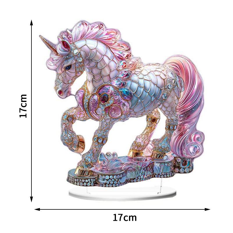 2D Acrylic Ornament 2026 Year Of The Horse Desktop Decorate Miniature Statue Pony Festival Decor Home Office New Year Gift