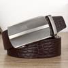 Belt Men'S Leather Automatic Buckle Middle-Aged And Young People First-Layer Cowhide Business Casual Trendy Belt Simple Plain Weave