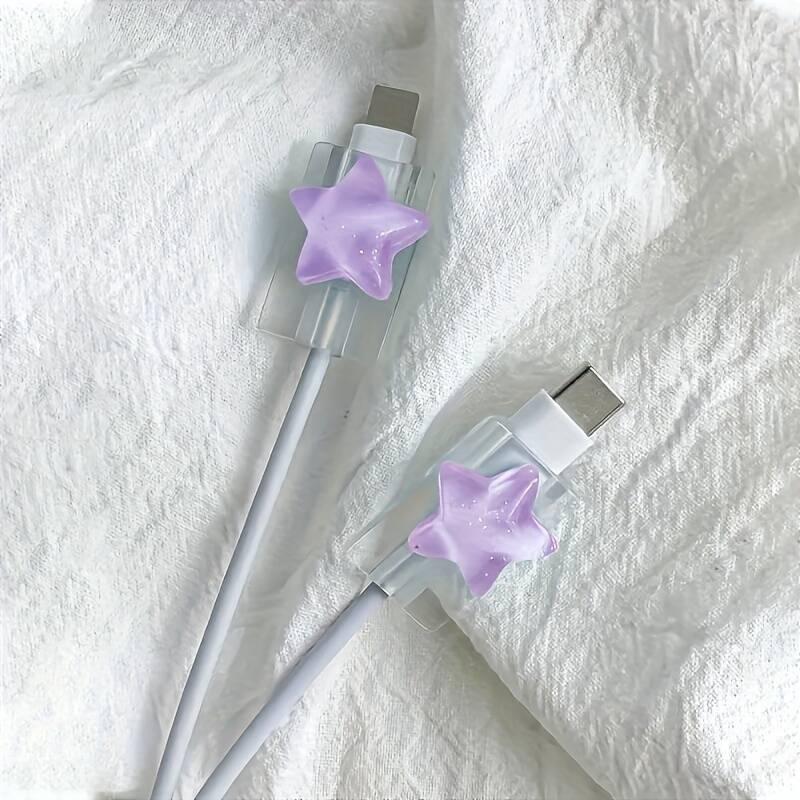 Korea Niedlich 3D Ozean Sterne Ladegerät Schutzhülle Ladekabel Schutzhüllen Organizer Wickler Schutzhülle Zubehör