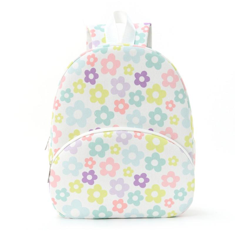 Corduroy backpack large capacity student cartoon bear schoolbag fashion casual high value cute backpack