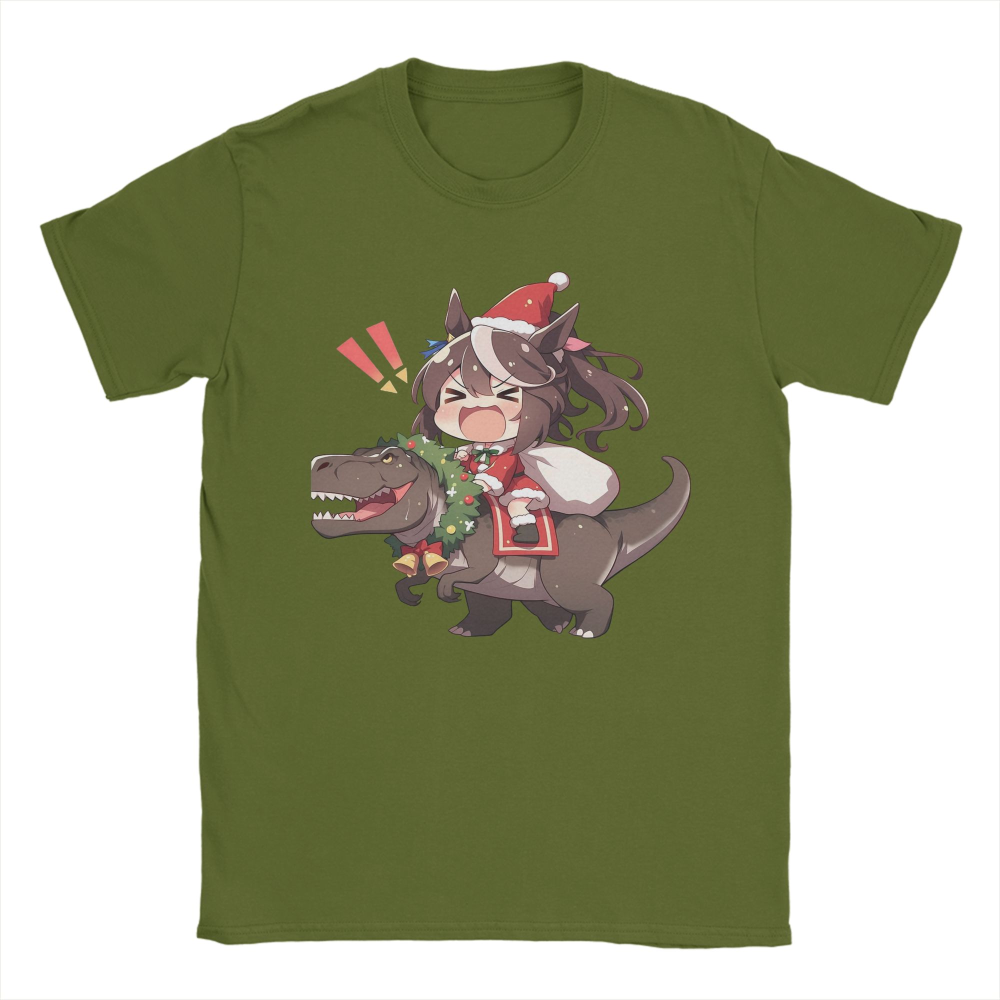 

Tokai Teio Christmas T Shirts Men s Pure Cotton T-Shirts Round Neck Uma Musume Pretty Derby Anime Tees Short Sleeve Clothes 4XL