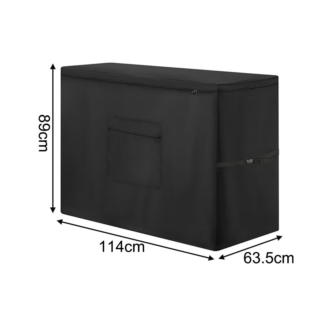 84x57x86cm Refrigerator Cover 210D Oxford Waterproof Dustproof UV Resistant Outdoor Patio Freezer- Protector Black Storage Bag