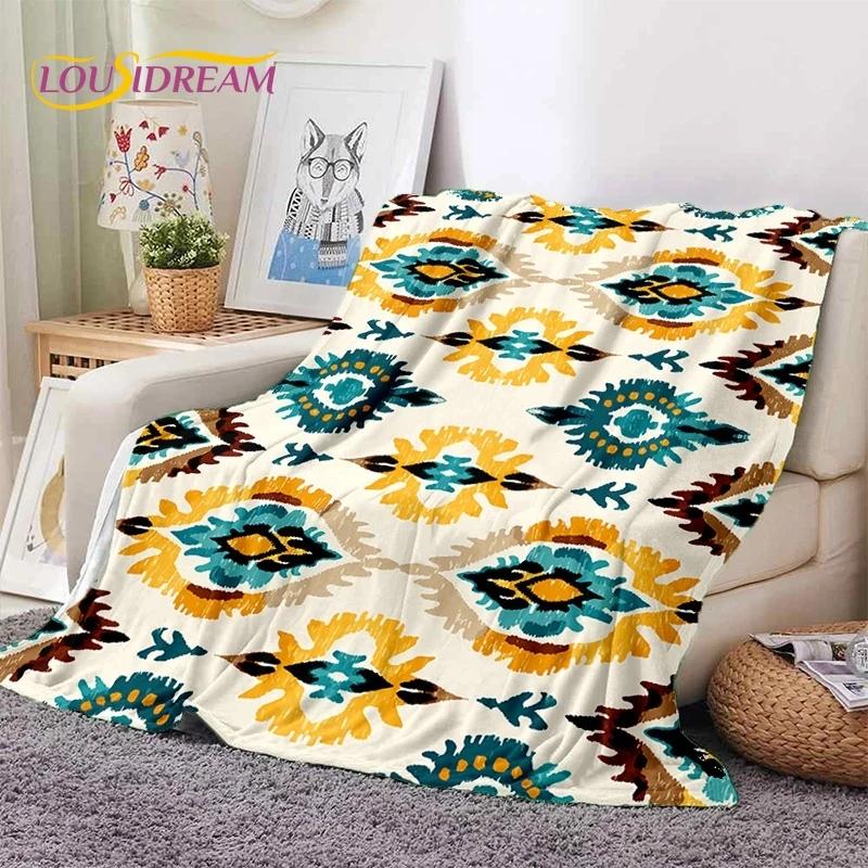 3D Lastest Nordic Turkish Bohemia Celt Soft Flannel Blankets,Throw Blanket Comfortable Blanket for Picnic Beds Sofa Home Bedroom