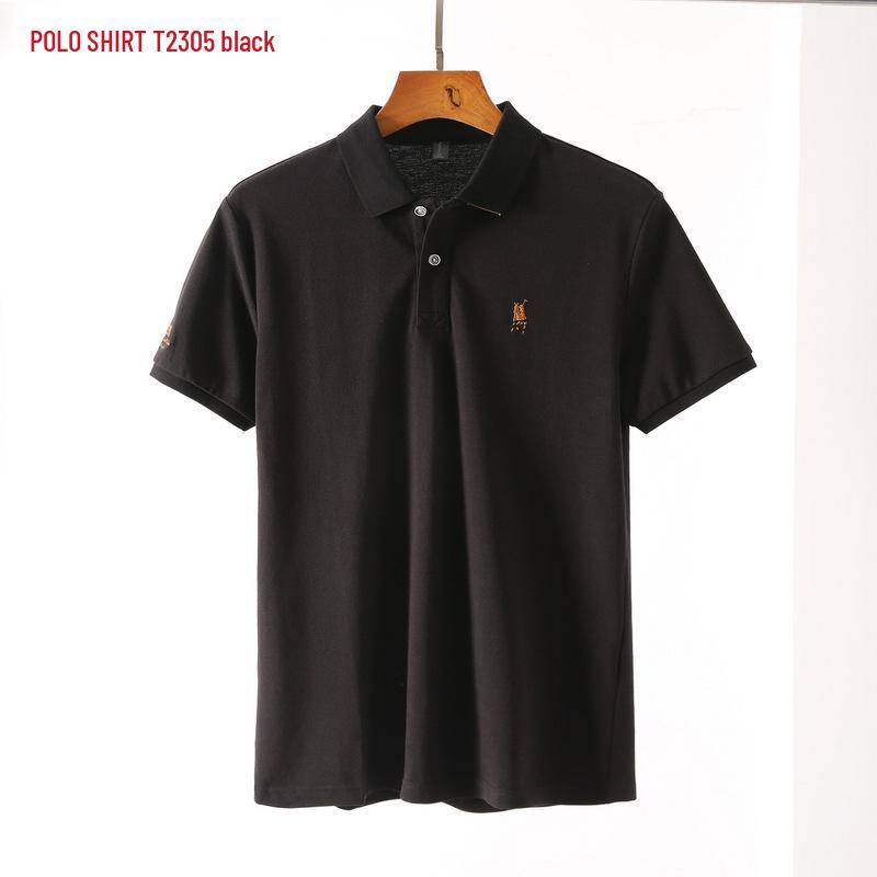 Ανδρικό Πικέ Βαμβακερό Πλεκτό Πόλο, Κοντομάνικο με Κεντητό γιακά που ανασηκώνεται, Casual Καλοκαιρινό T-Shirt (T2305)