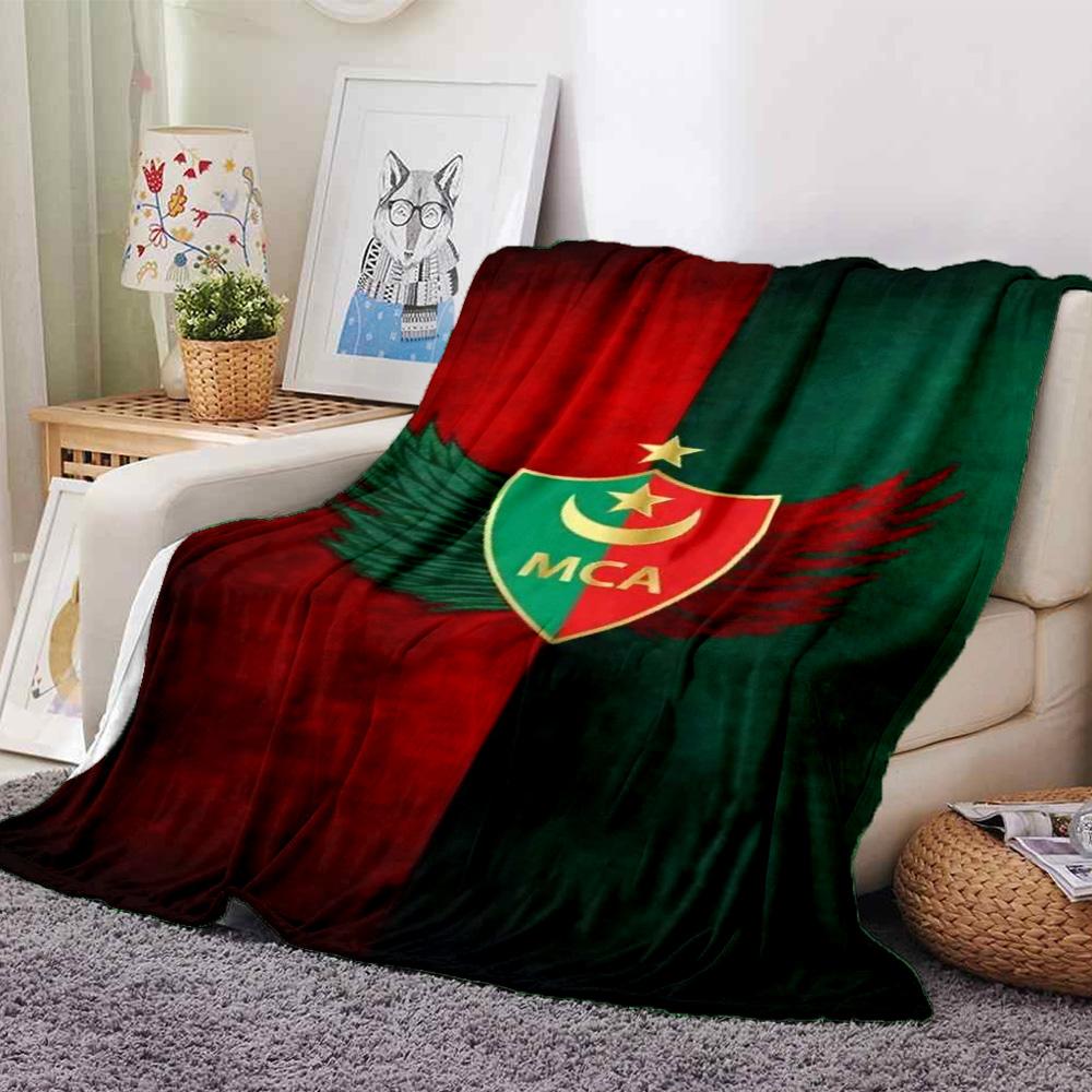 Mouloudia Club Alger MCA Print Flannel Blanket High Quality Warm Comfortable Cover for All Seasons Perfect for Gifts Home Decor