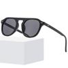 Trendy Oversized Retro Double Bridge Sunglasses with UV Protection - Hot Girl European and American Style
