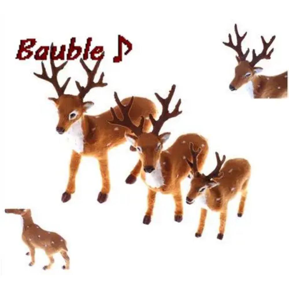 Simulation Christmas Deer Christmas Elk Plush Reindeer Christmas Decoration Fairy Garden Miniatures Props doll Toy
