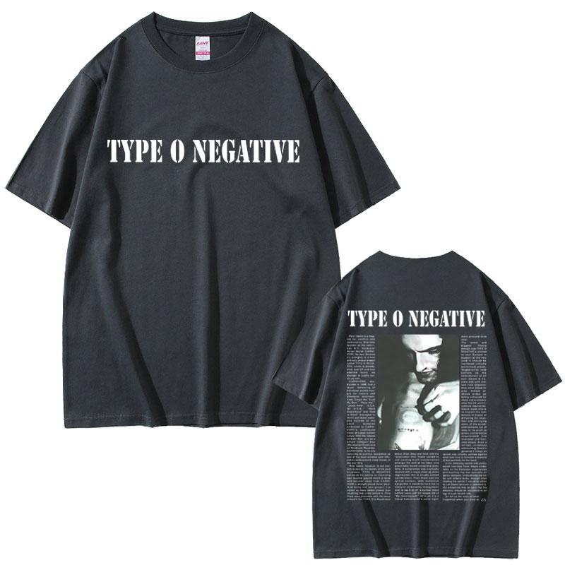 Rock Band Type O Negative Peter Steele T Shirts Unisex Women Vintage Metal Gothic Tshirt Male Casual Oversized Pure Cotton Tshirts