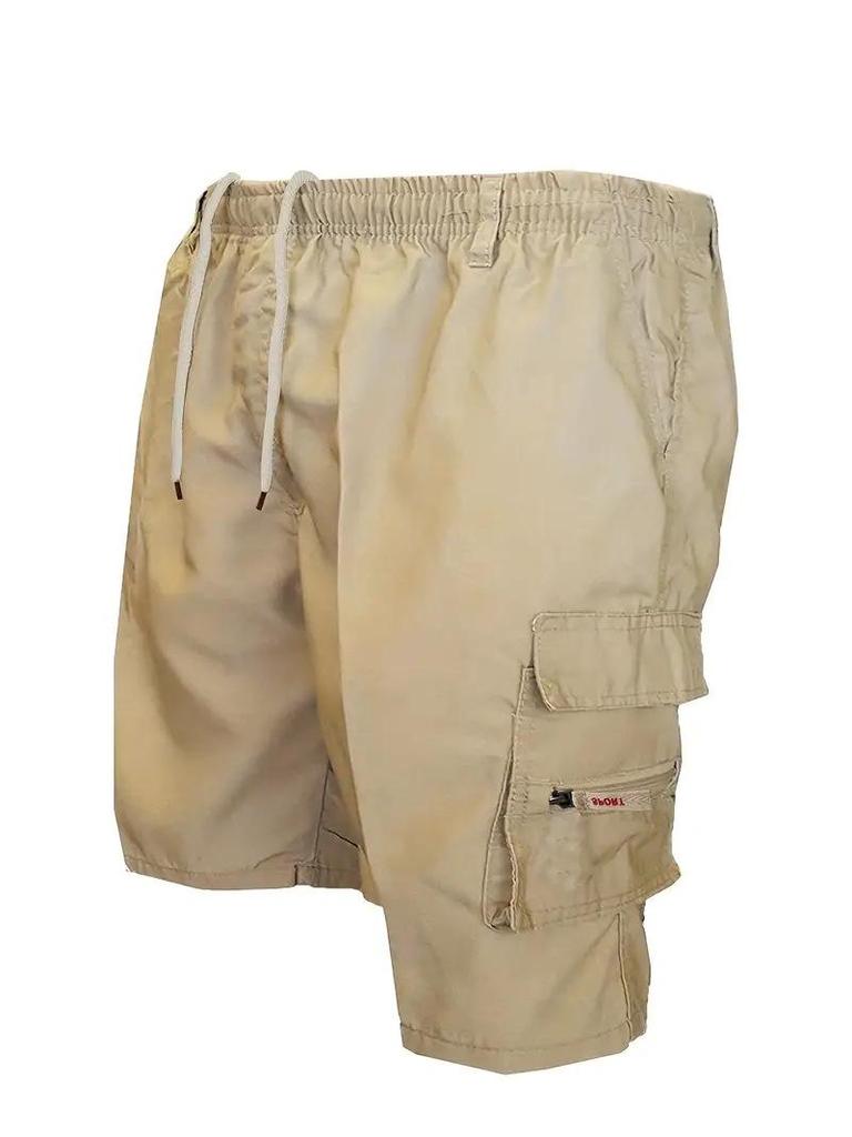 Men's Large Cotton Casual Work Shorts - European & American Summer Style