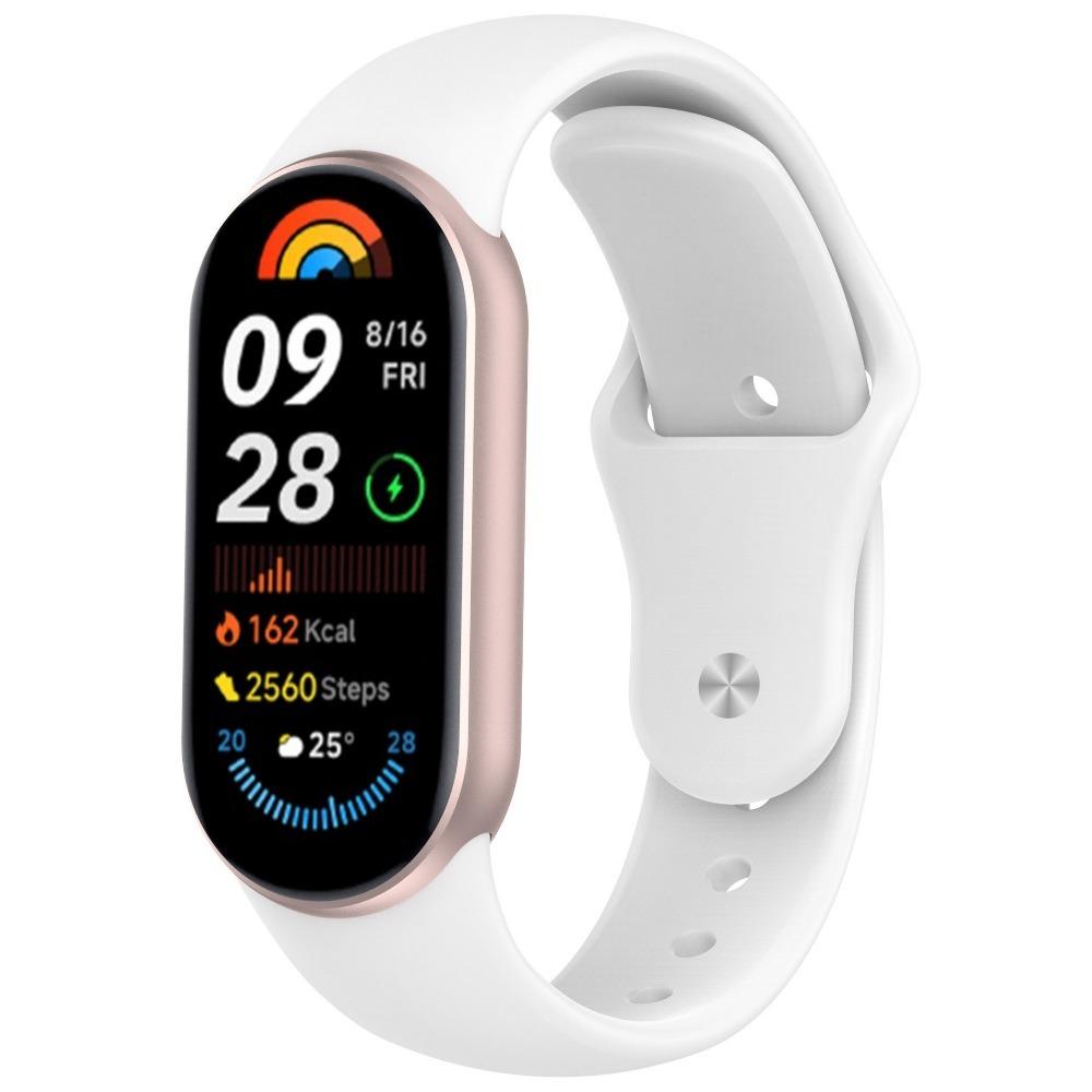 Replacement Silicone Strap for Xiaomi Band 10 9 8 with Solid Color Reverse Buckle Durable Comfortable Fitness Tracker Accessory
