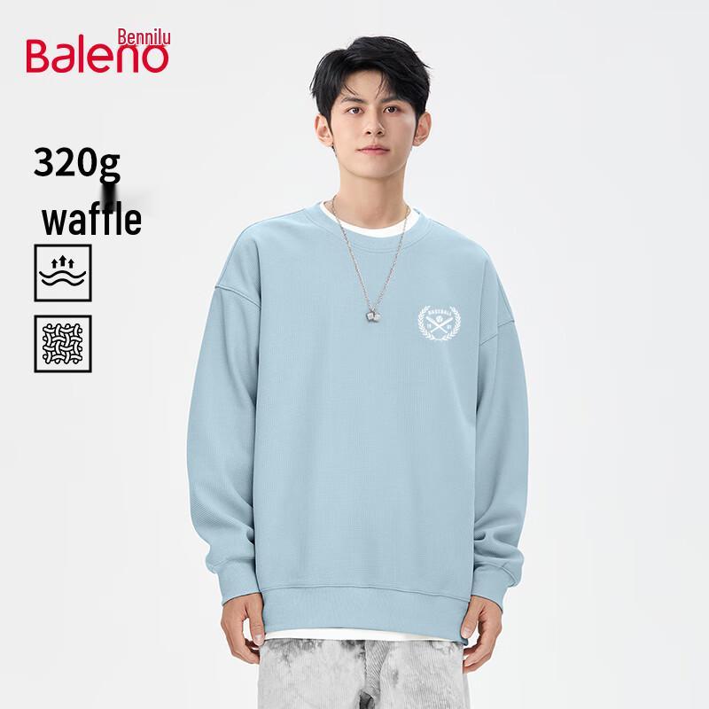 

Baleno Men s Waffle Knit Heavyweight Crewneck Sweatshirt M