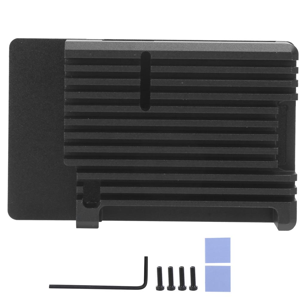 Aluminium Alloy Heatsink Case Protective Shell 2‑Layer Outer Casing for Raspberry Pi 4B