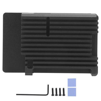 Aluminium Alloy Heatsink Case Protective Shell 2‑Layer Outer Casing for Raspberry Pi 4B